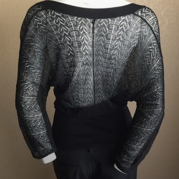 Ann Taylor Loft Lace Thin Plunge V Neck - Picture 2 of 4